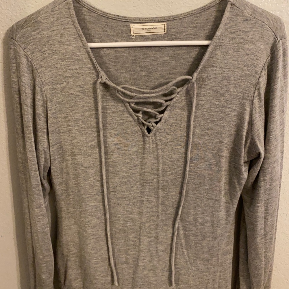 super cute cross-neck long sleeve
